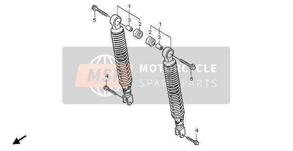 Honda SH125S 2011 FEDERBEIN HINTEN für ein 2011 Honda SH125S